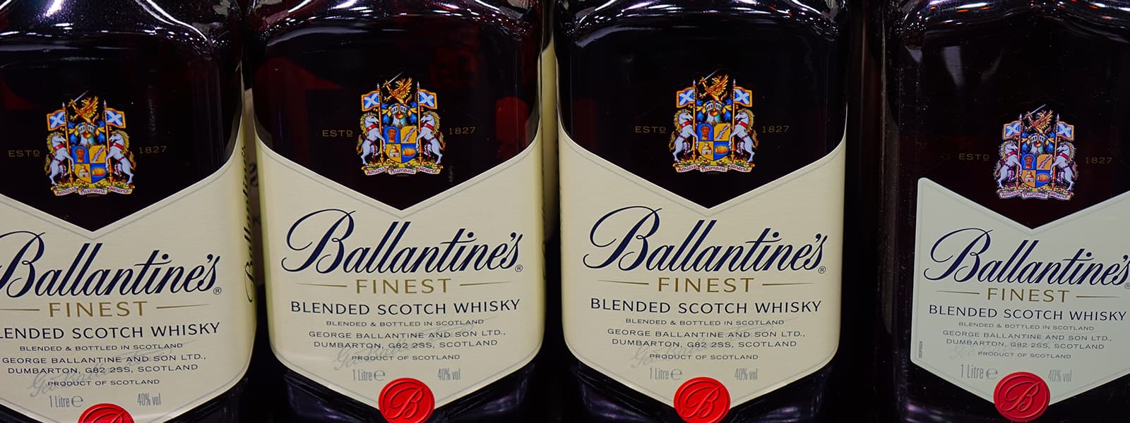 Ballantine's blended Scotch whisky.