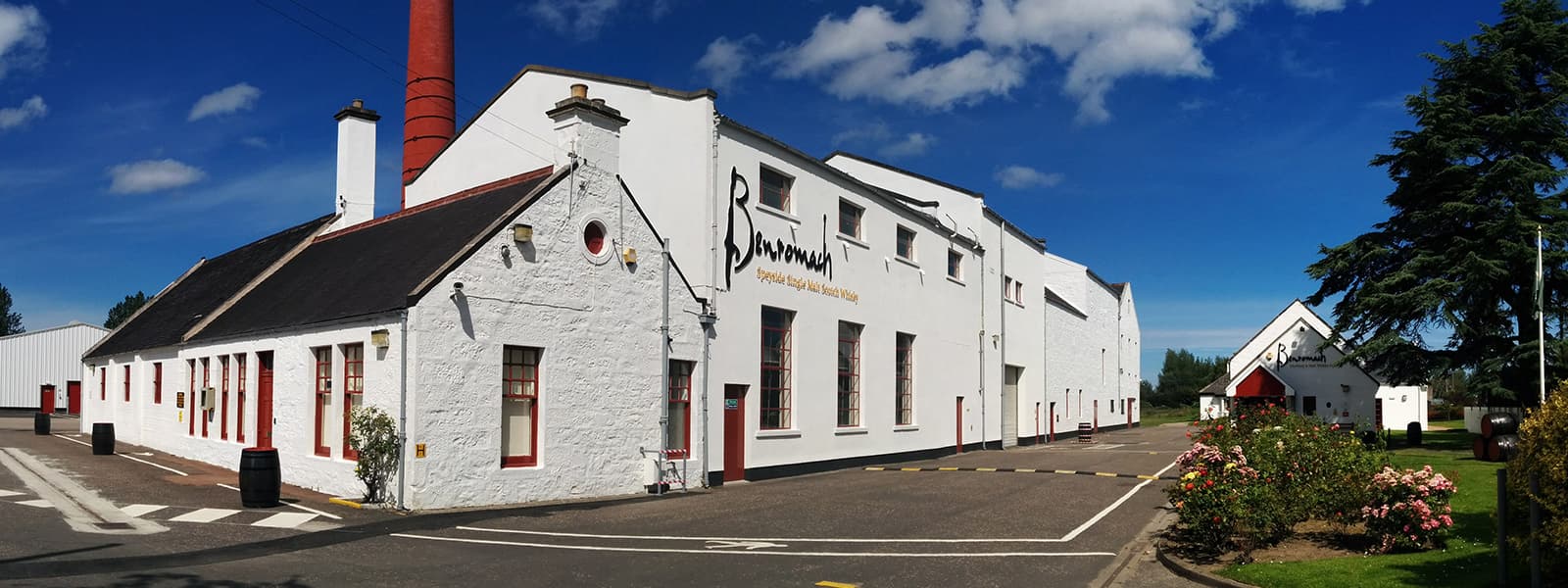 The Benromach distillery in the Speyside whisky region of Scotland.