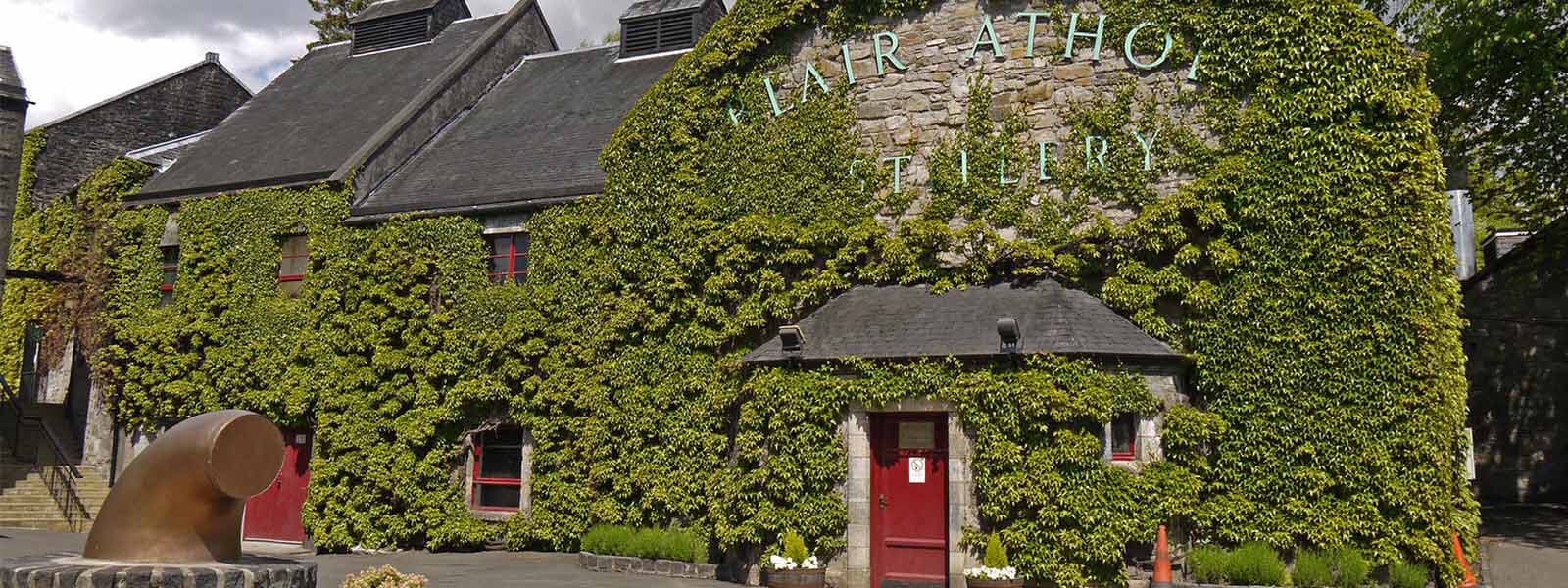 The Blair Athol distillery in the Highland whisky region of Scotland.