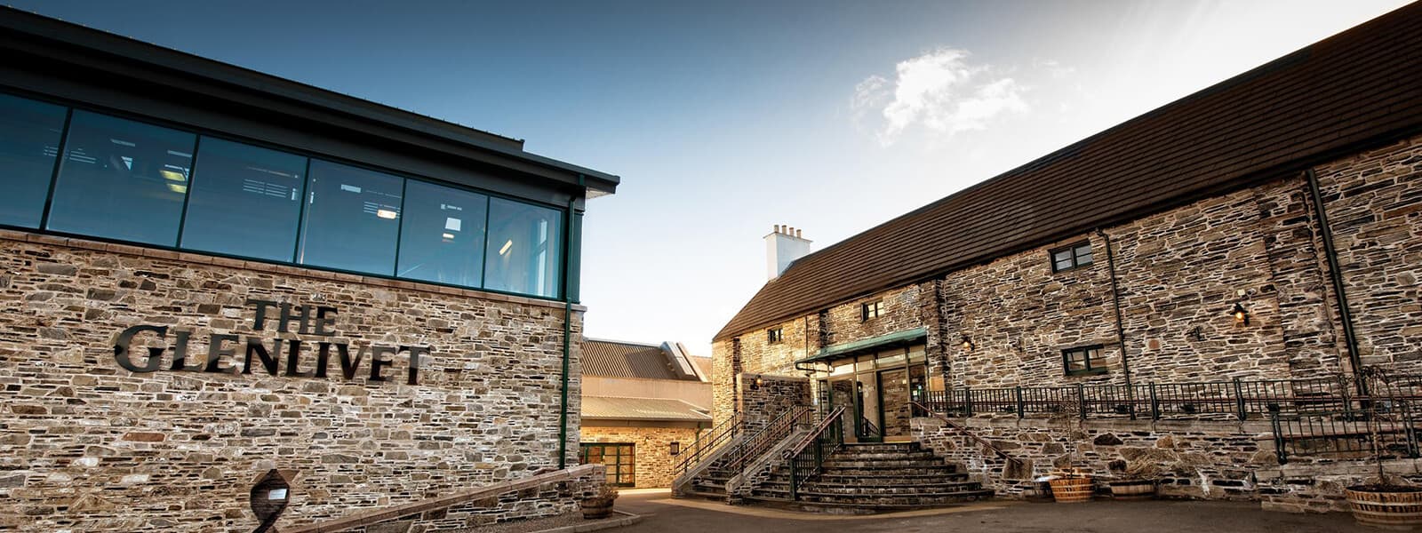 The Glenlivet distillery in the Speyside whisky region of Scotland.