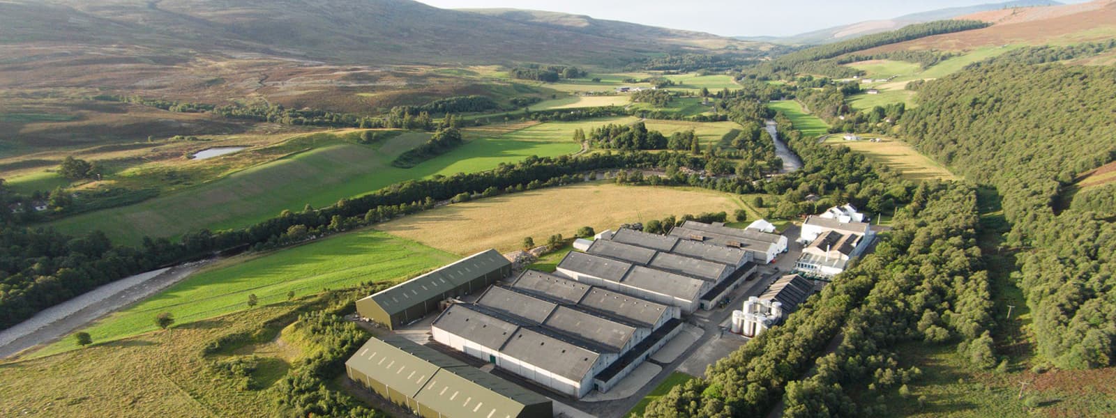 The Tomintoul distillery in the Speyside whisky region of Scotland.