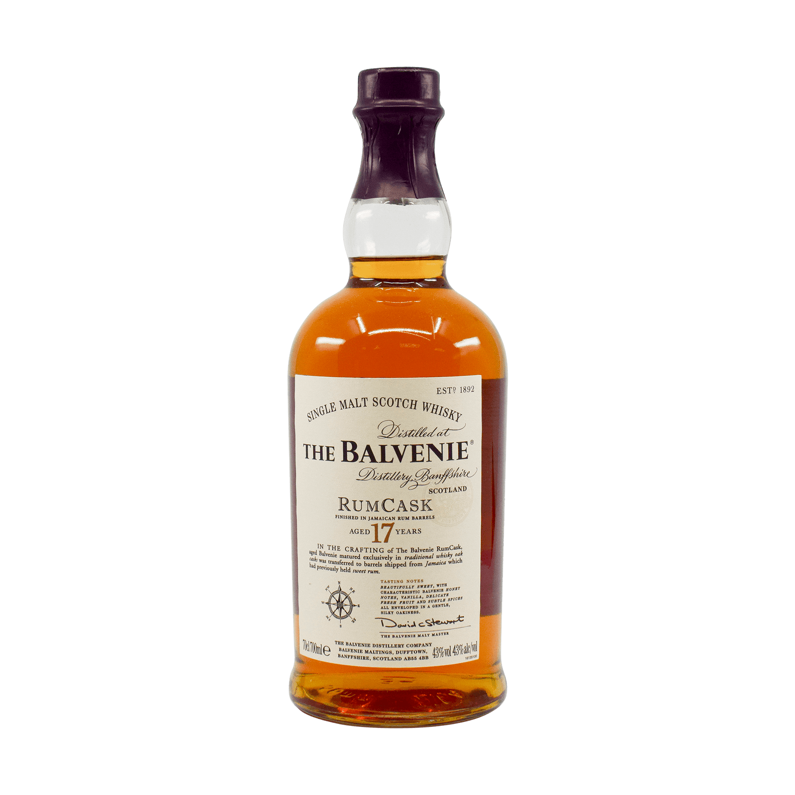 Balvenie 17 Year Old 'Rum Cask' 43.00% 70cl