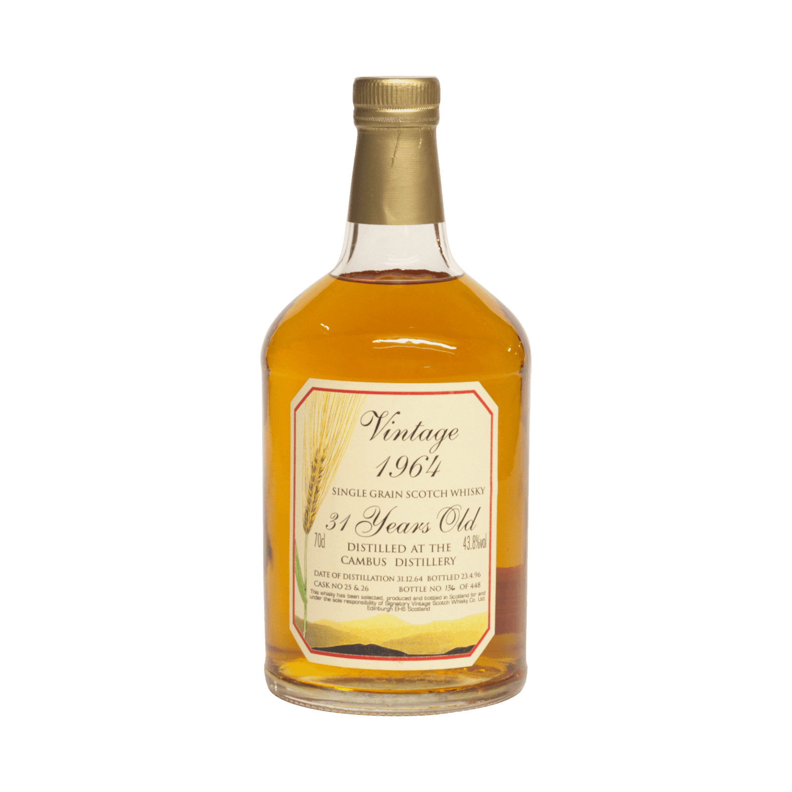 Cambus 1964 31 Year Old Signatory Vintage SW 43.80%