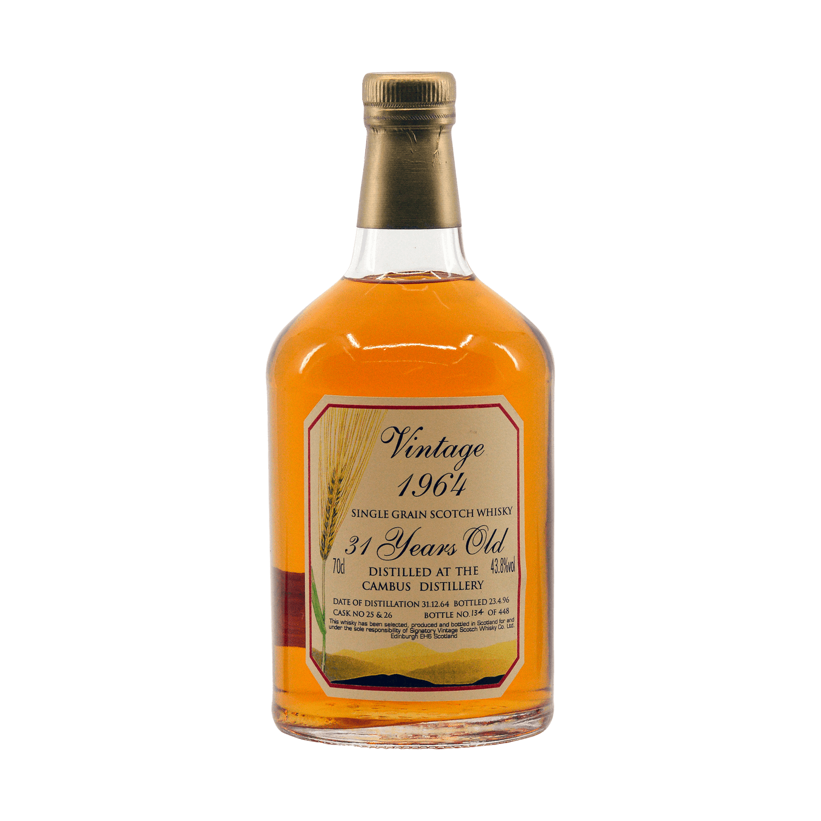 Cambus 1964 31 Year Old Signatory Vintage SW 43.80%