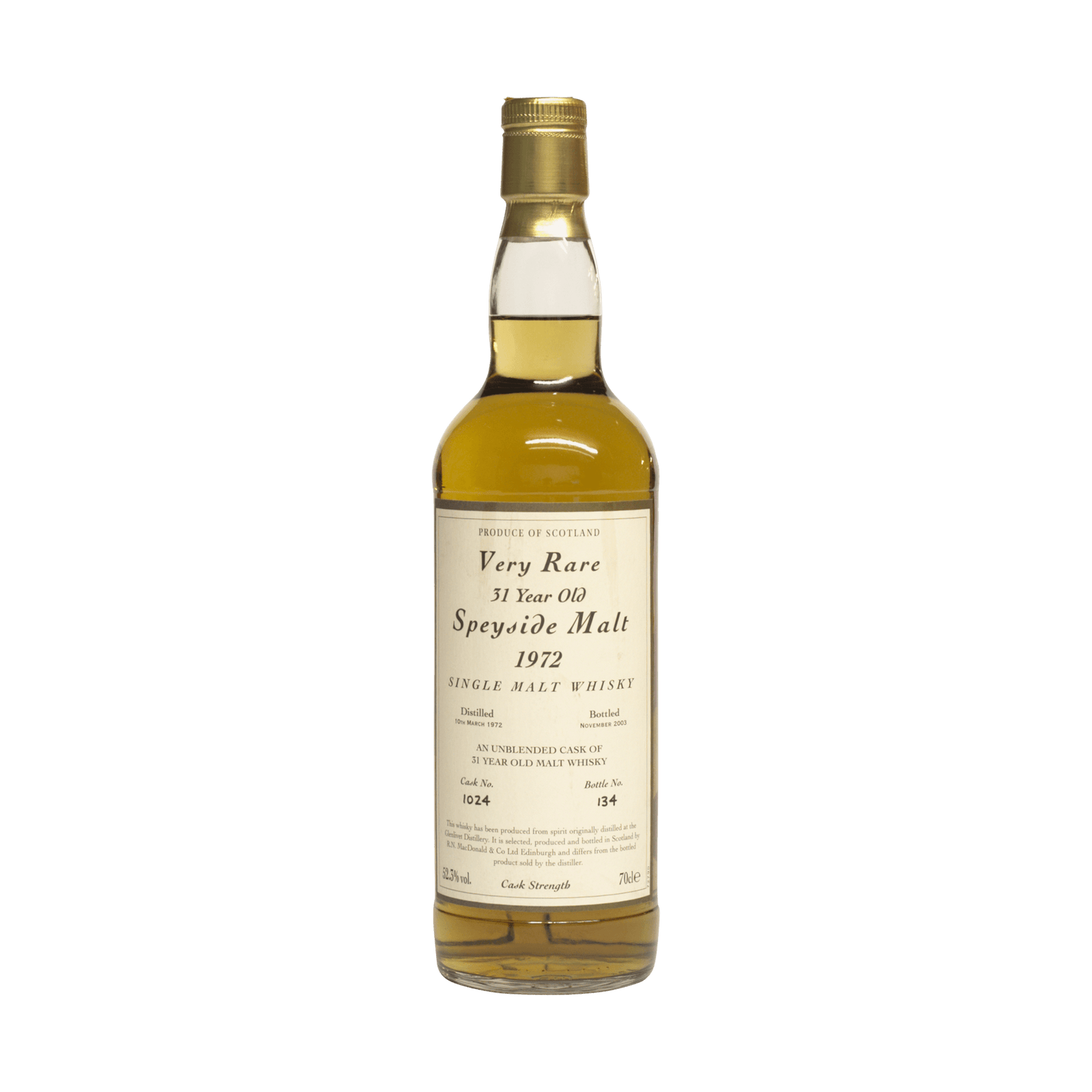 Glenlivet 1972 31 Year Old RN McDonald & Co 52.30%