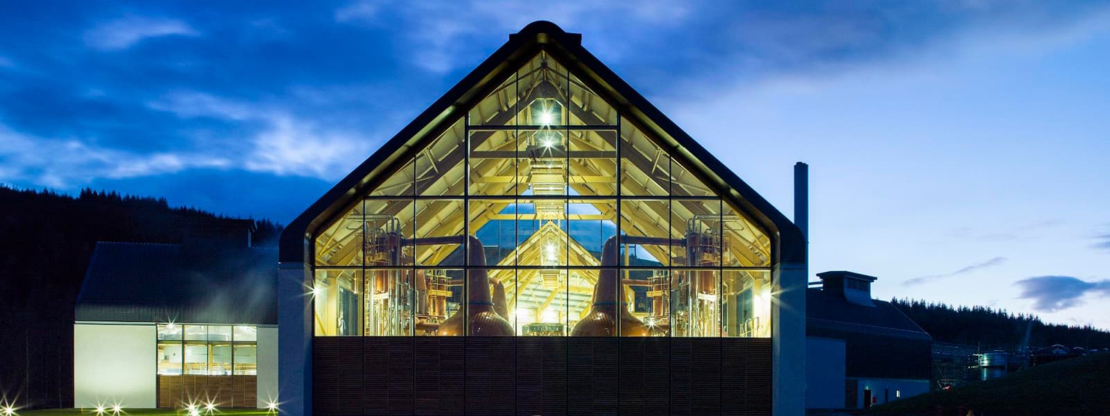 The Dalmunach distillery in the Speyside whisky region of Scotland.