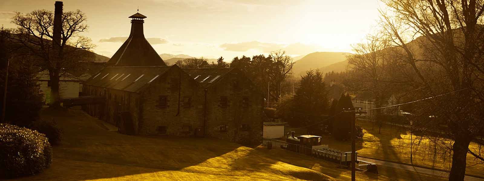 The Aberfeldy distillery in the Highland whisky region of Scotland region.