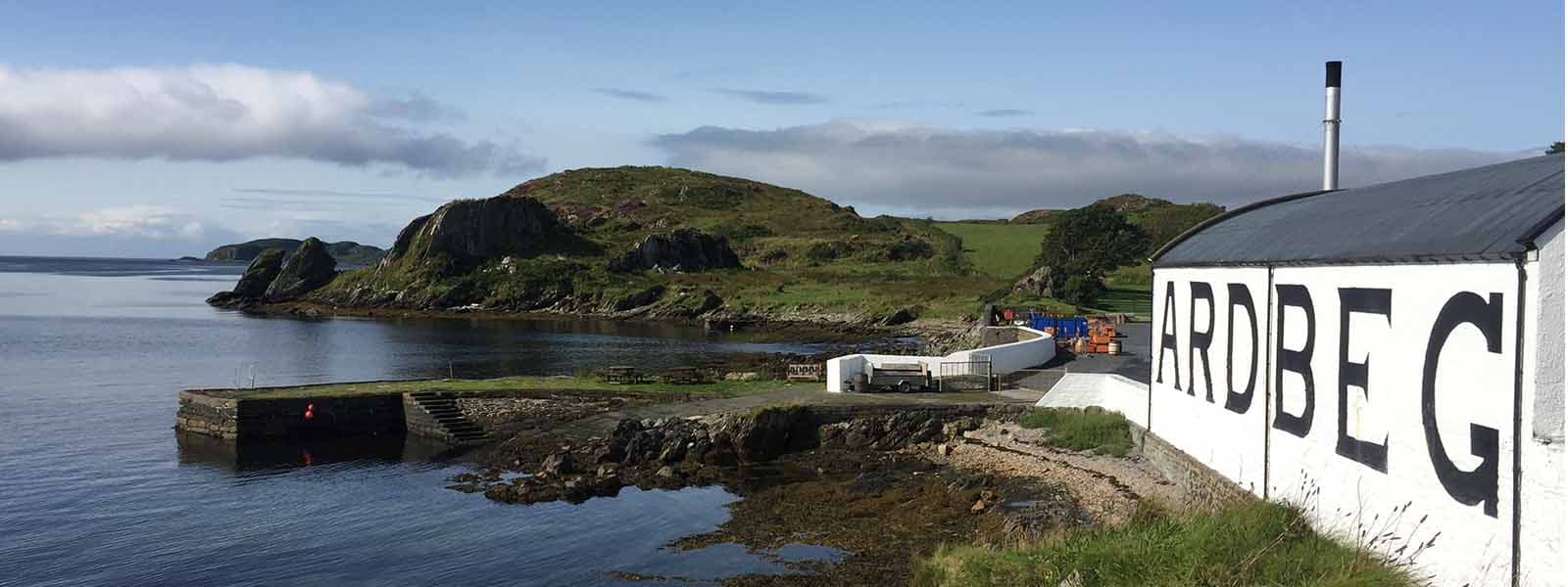 The Ardbeg distillery in the Islay whisky region of Scotland.
