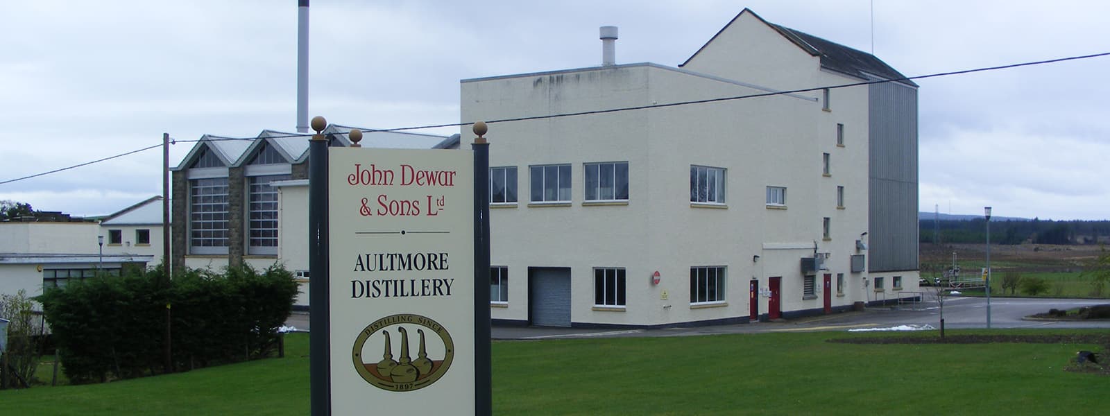 The Aultmore distillery in the Speyside whisky region of Scotland.