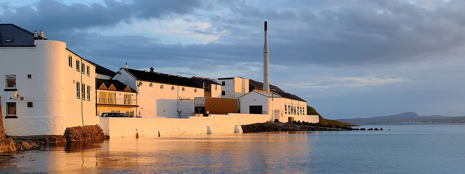 The Bowmore distillery in the Islay whisky region of Scotland.