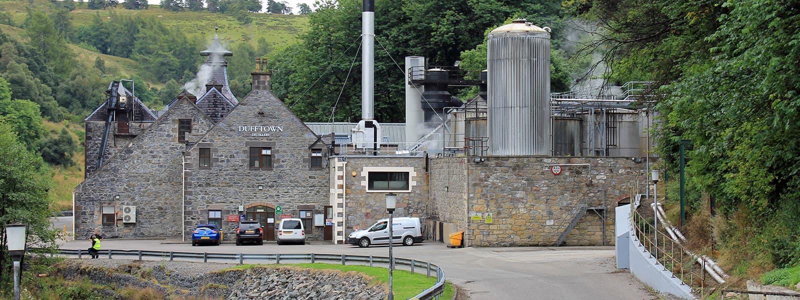 The Dufftown distillery in the Speyside whisky region of Scotland.