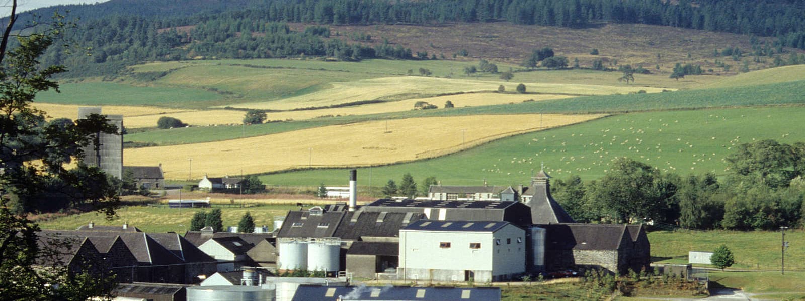The Kininvie distillery in the Speyside whisky region of Scotland.