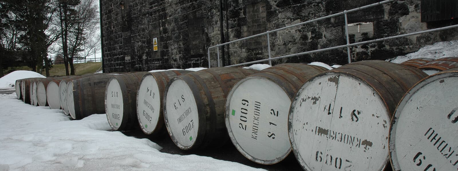 The anCnoc distillery in the Speyside whisky region of Scotland
