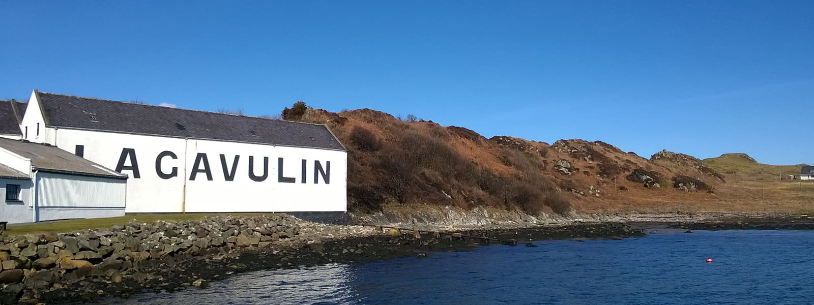 The Lagavulin distillery in the Islay whisky region of Scotland.