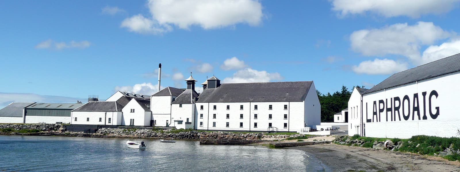 The Laphroaig distillery in the Islay whisky region of Scotland.