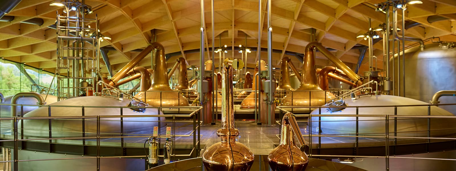 The Macallan distillery in the Speyside whisky region of Scotland.