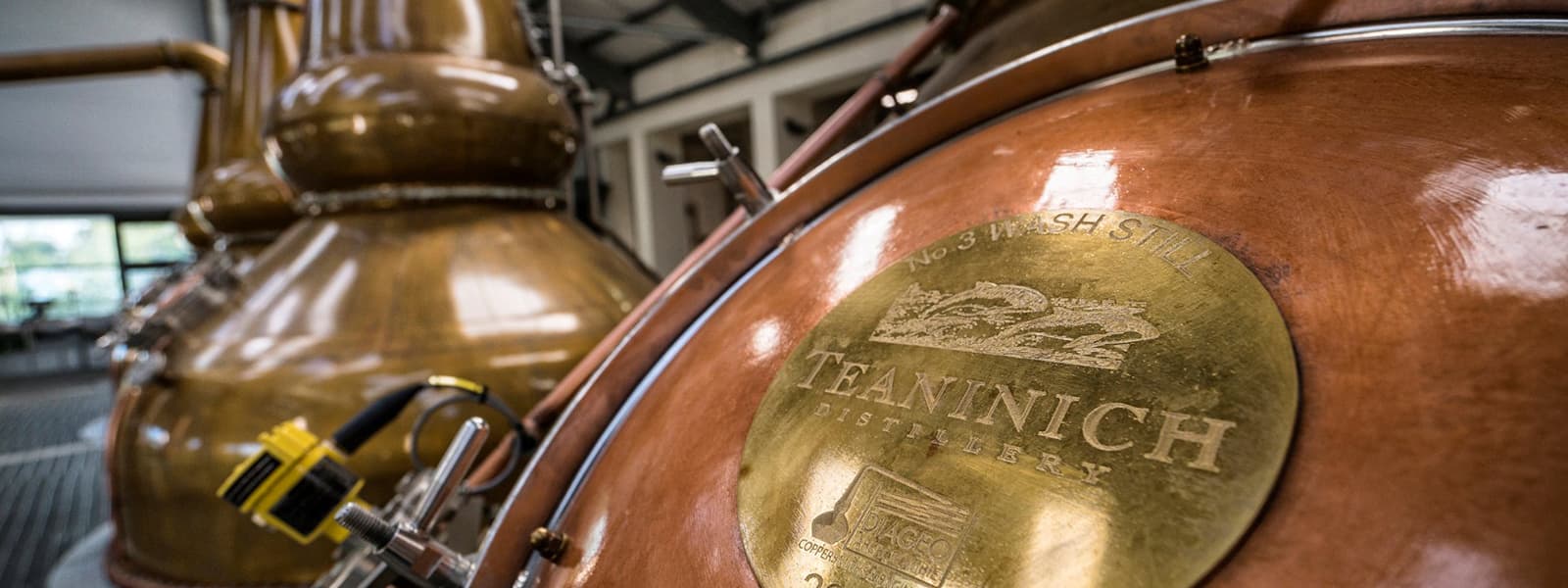 The Teaninich distillery in the Highland whisky region of Scotland.