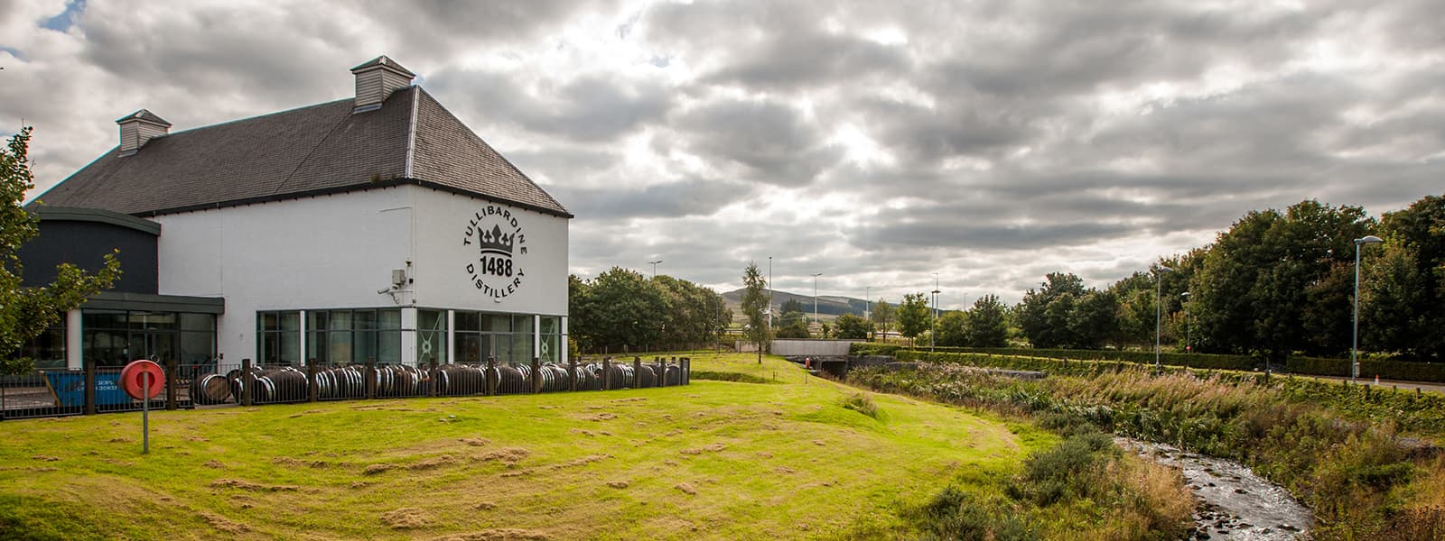 The Tullibardine distillery in the Highland whisky region of Scotland.