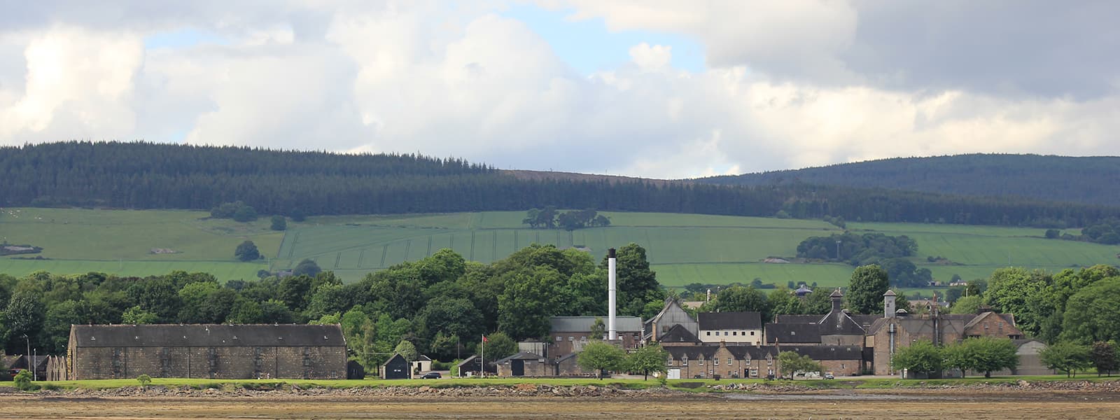 The Dalmore distillery in the Highland whisky region of Scotland.