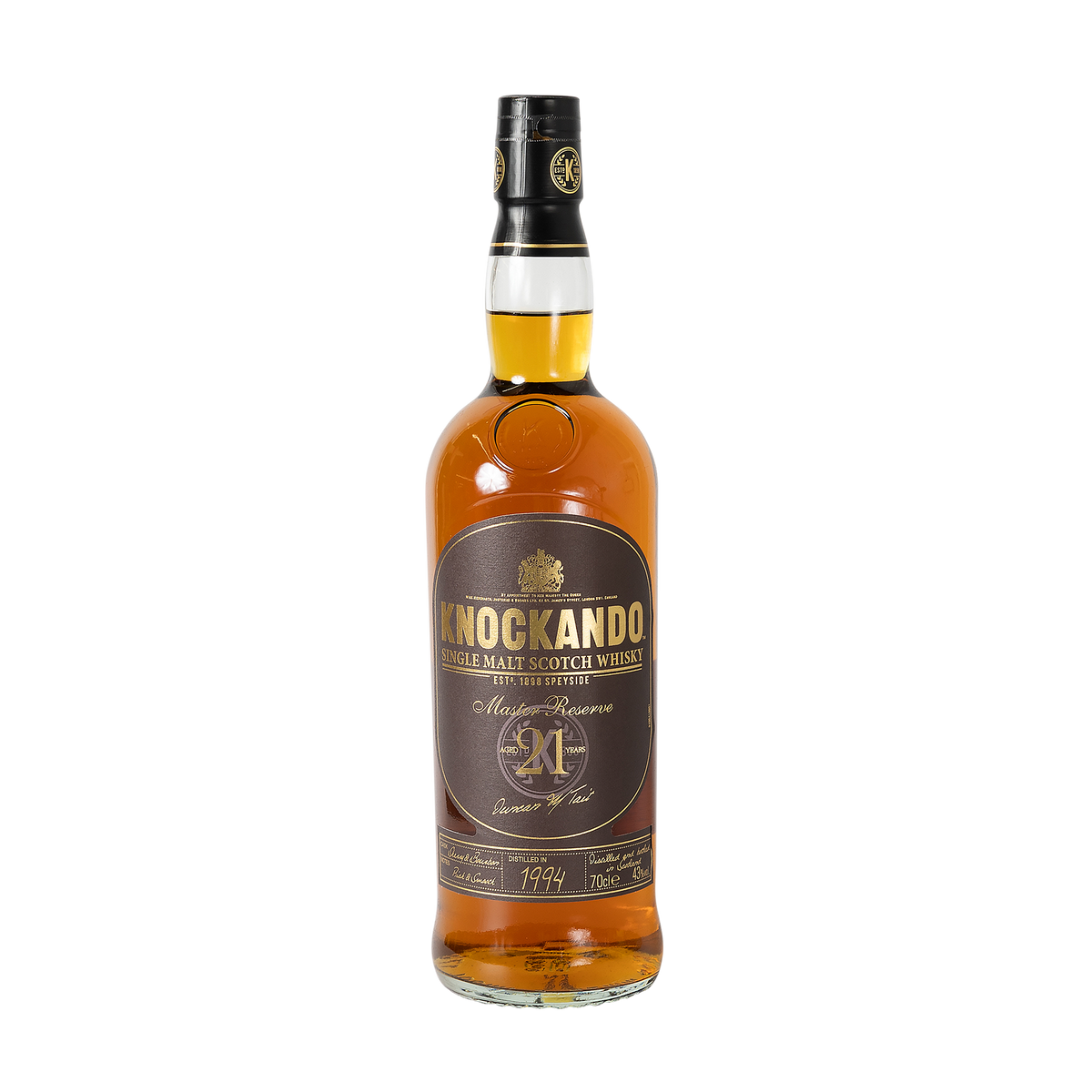 Knockando 1994 21 Year Old Master&#39;s Reserve &amp; Glasses 43.00% 70cl