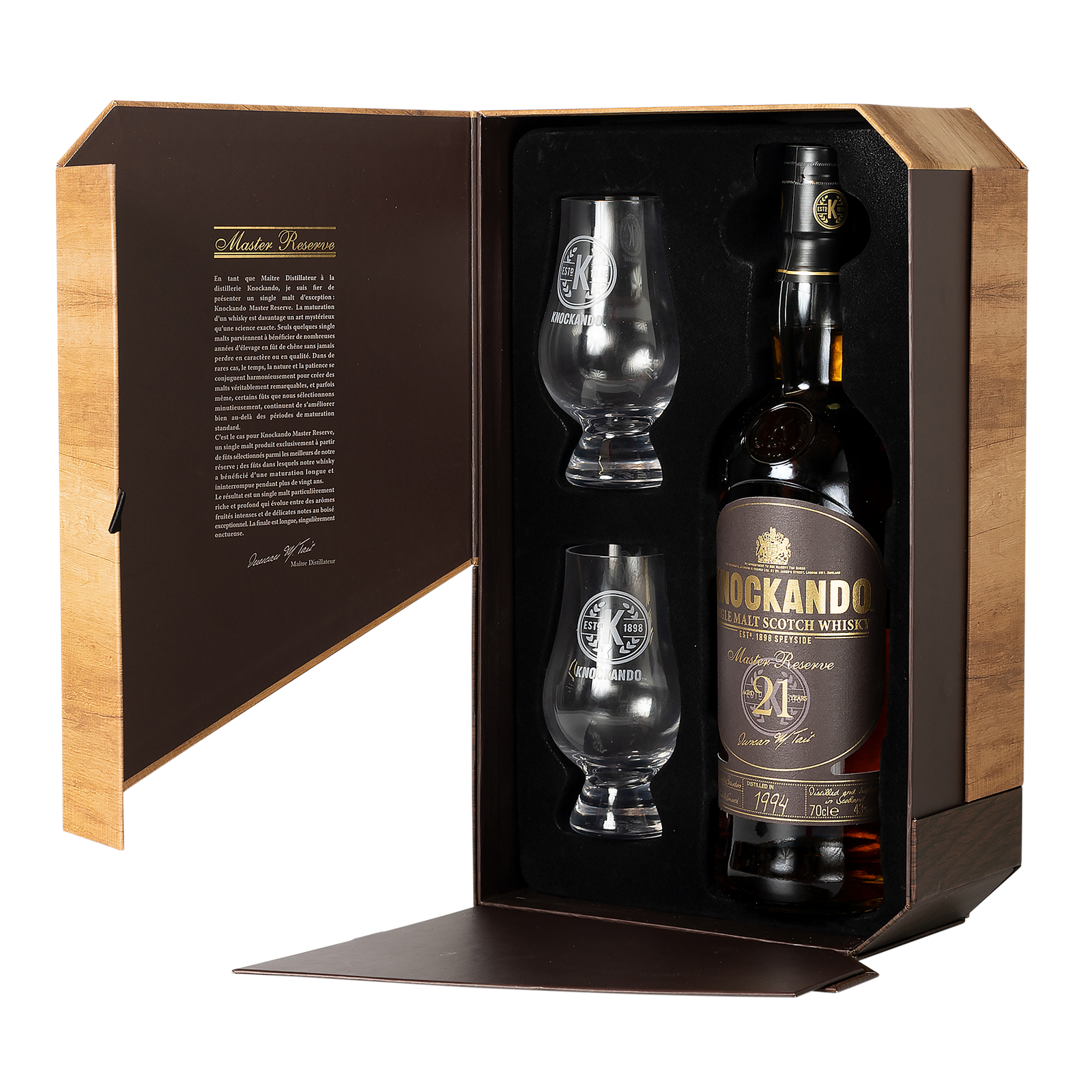 Knockando 1994 21 Year Old Master's Reserve & Glasses 43.00% 70cl