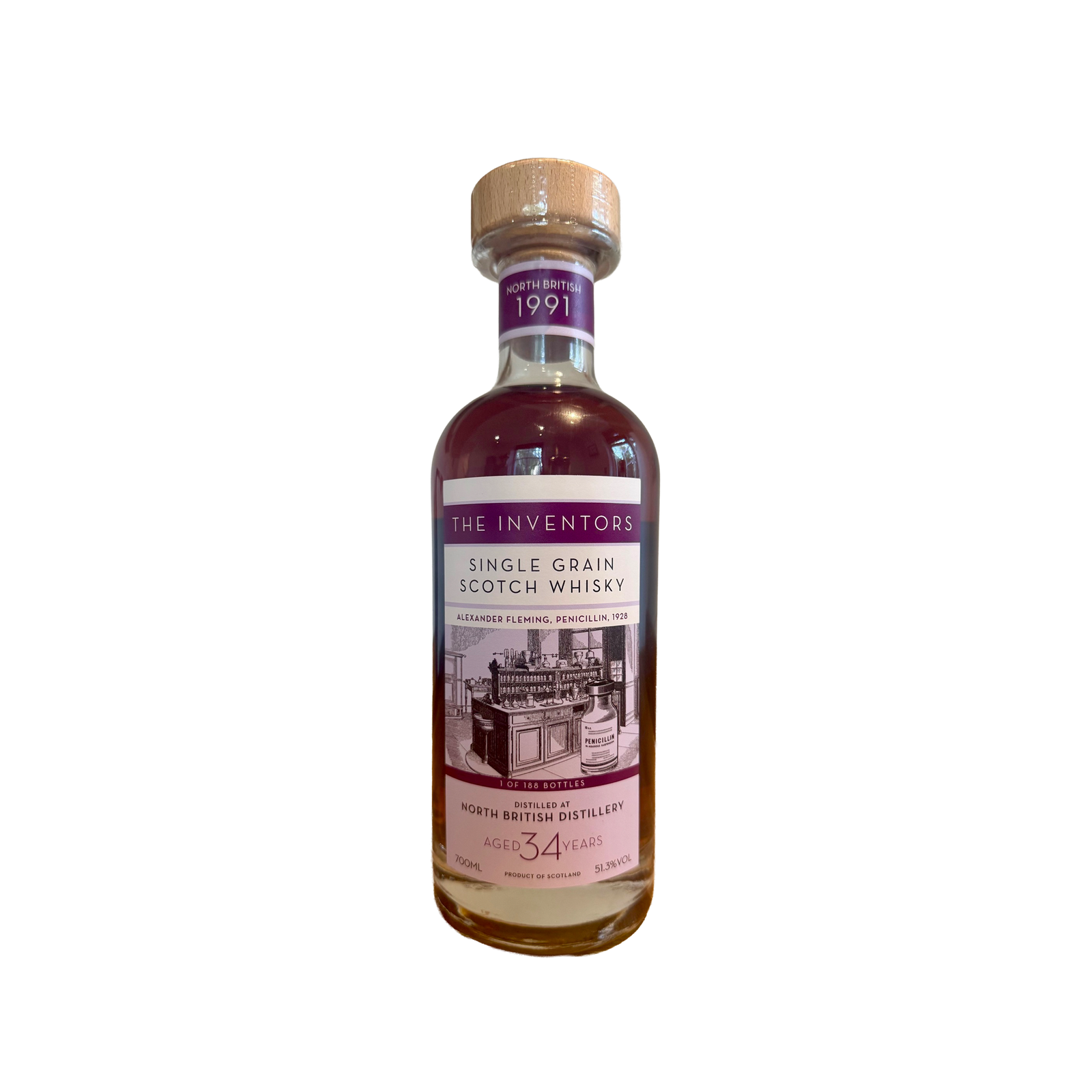 North British 1991 34 Year Old 'The Inventors' 51.30% 70cl