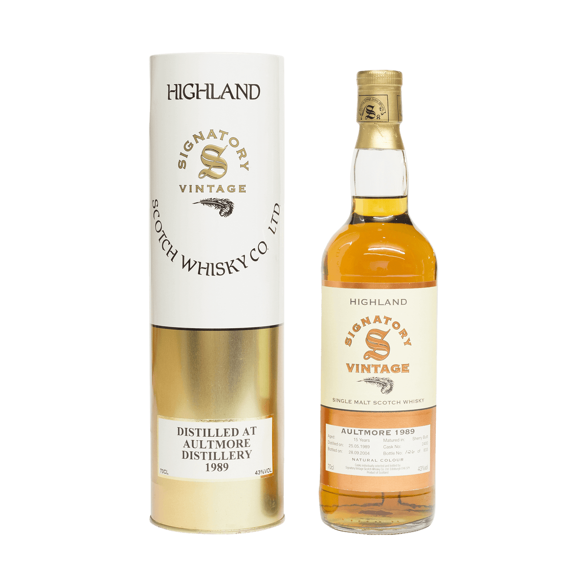 Aultmore 1989 15 Year Old Signatory Vintage SW 43.00%