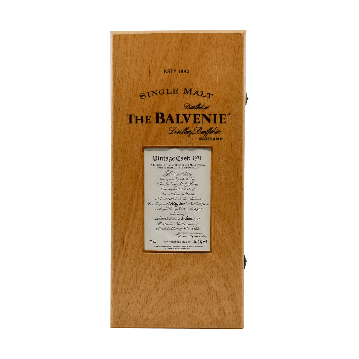 Balvenie 1971 34 Year Old 'Vintage Cask' 46.90% 70cl