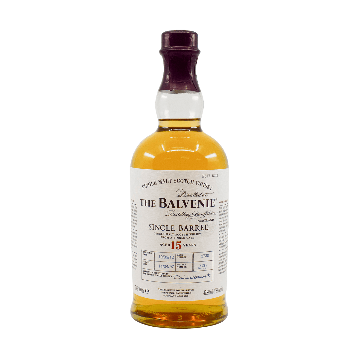 Balvenie 1997 15 Year Old &#39;Single Barrel&#39; 47.80% 70cl
