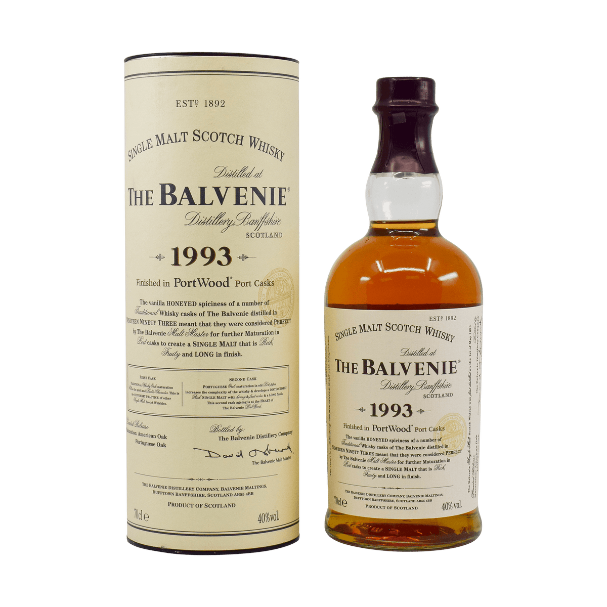 Balvenie 1993 'PortWood Finish' 40.00% 70cl