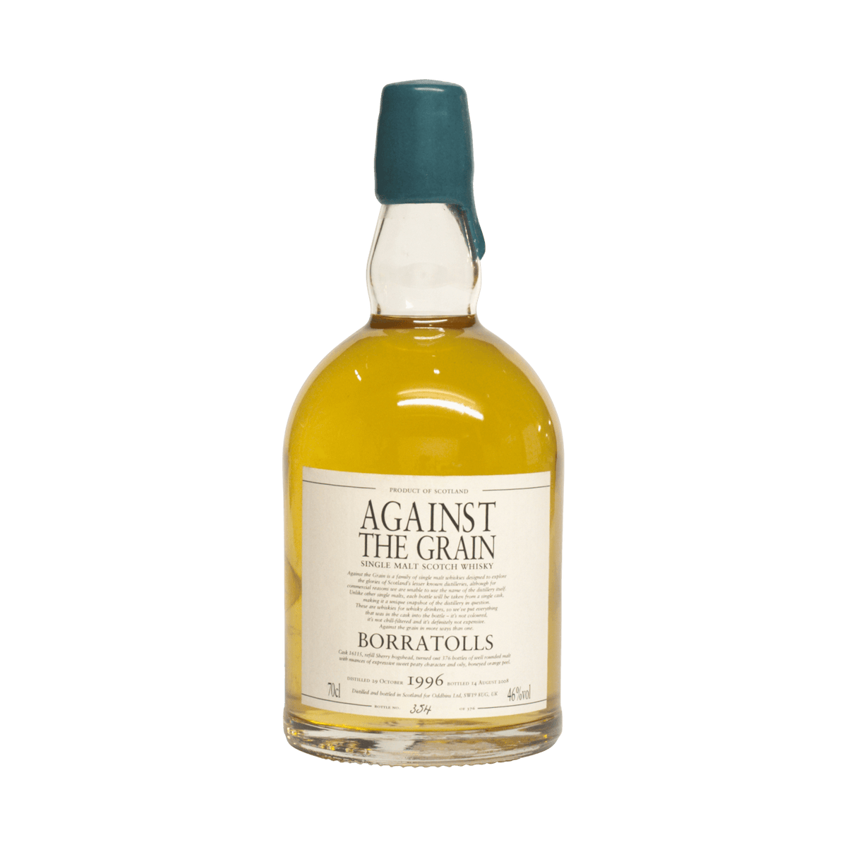 Against The Grain 1996 12 Year Old &#39;Borratolls&#39; 46.00%
