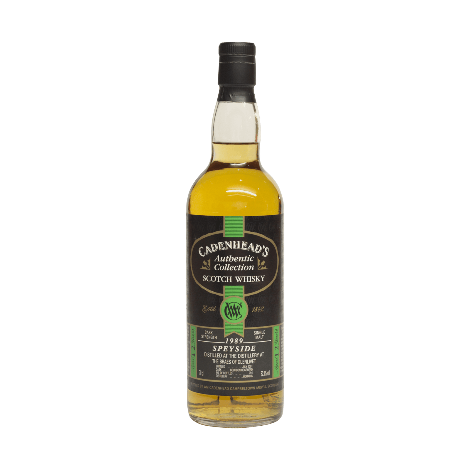 Braes of Glenlivet 1989 12 Year Old 'Authentic Collection' Cadenheads 62.10%