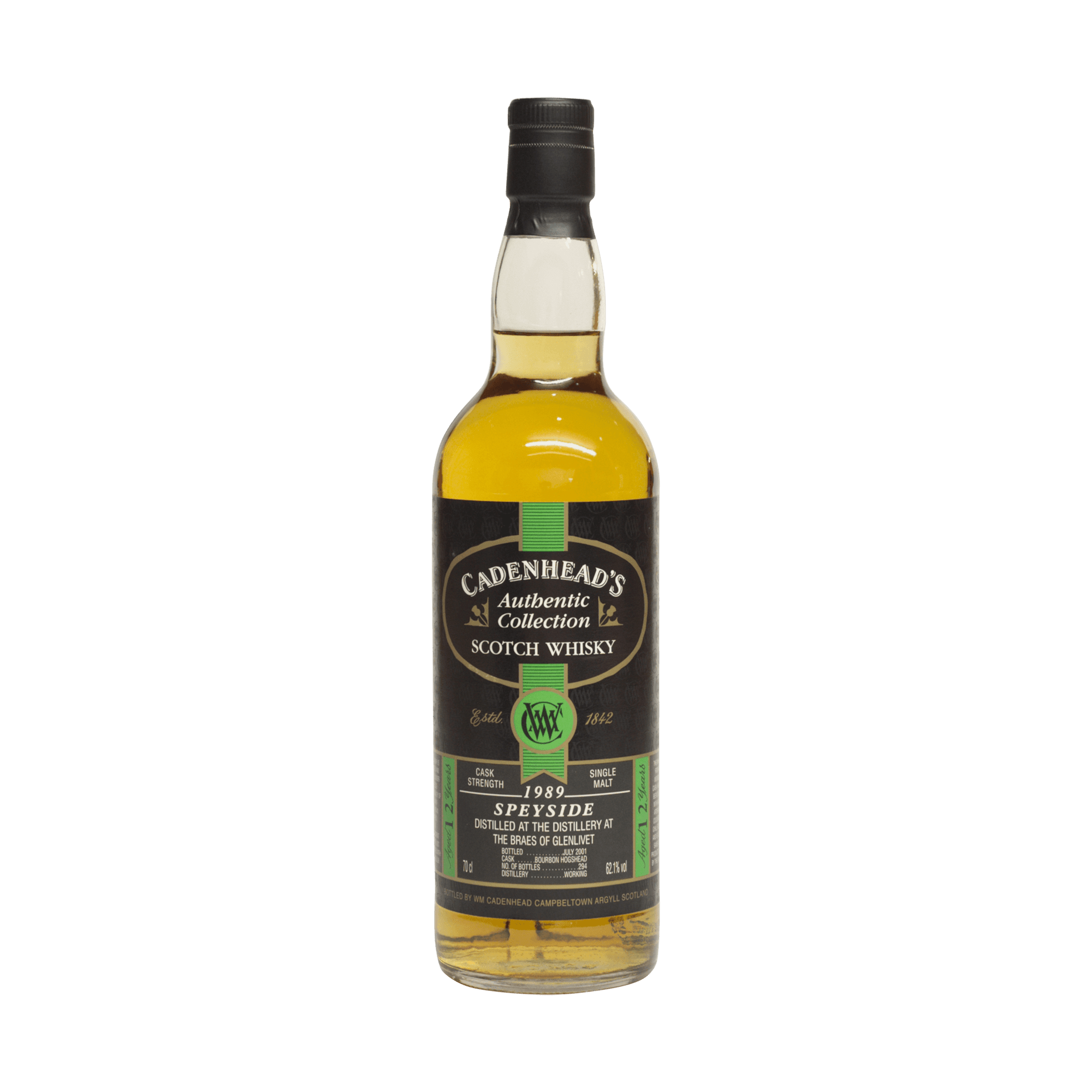 Braes of Glenlivet 1989 12 Year Old 'Authentic Collection' Cadenheads 62.10%