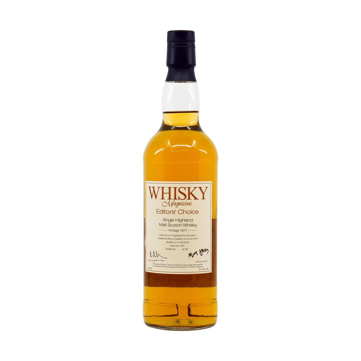 Brora 1977 26 Year Old &#39;Whisky Magazine, Editor&#39;s Choice&#39; SMWS 51.30% 70cl