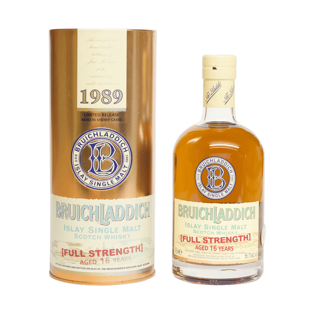 Bruichladdich 1989 16 Year Old 'Full Strength' 56.10%