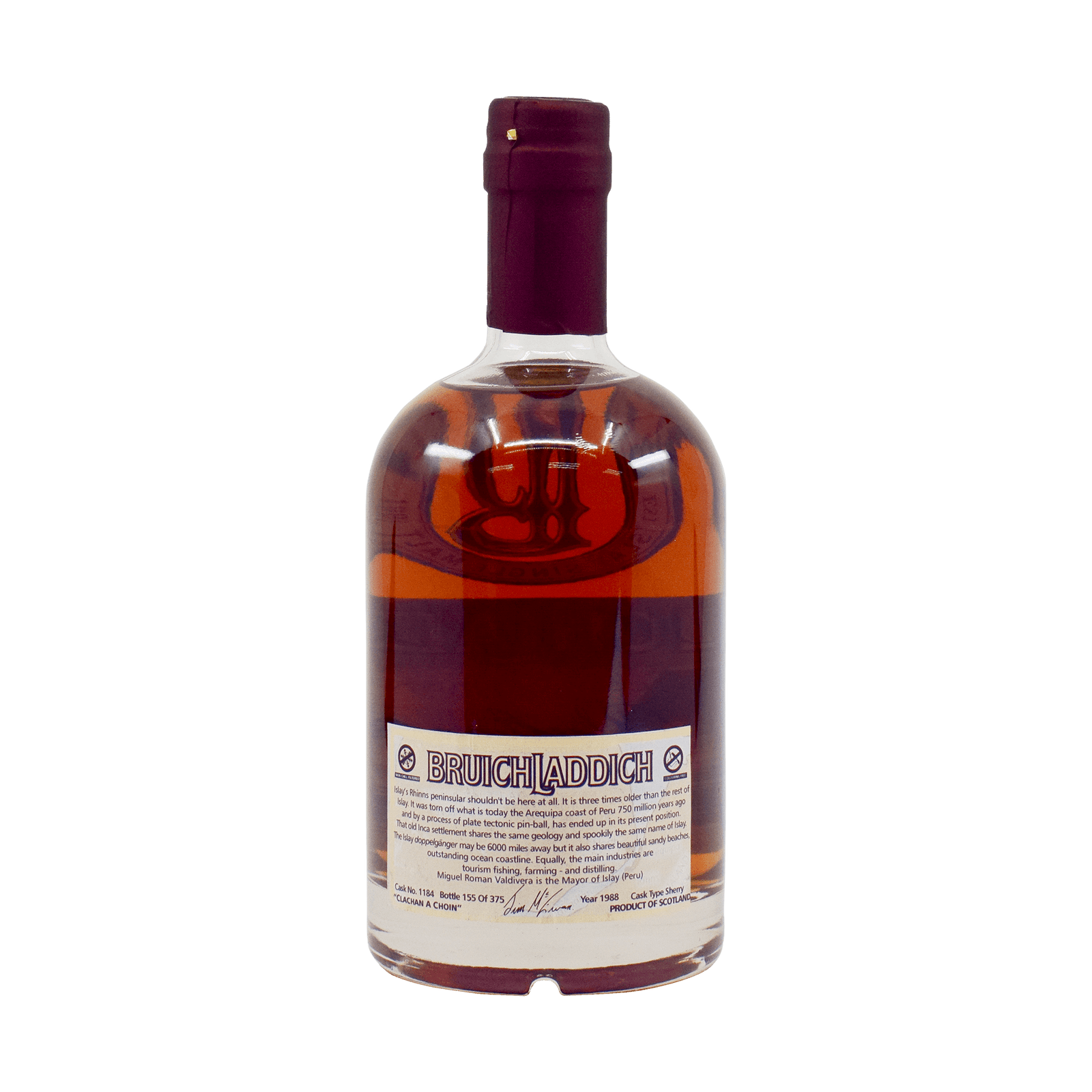 Bruichladdich 1988 'Valinch – The Mayor of Islay' 58.50% 50cl