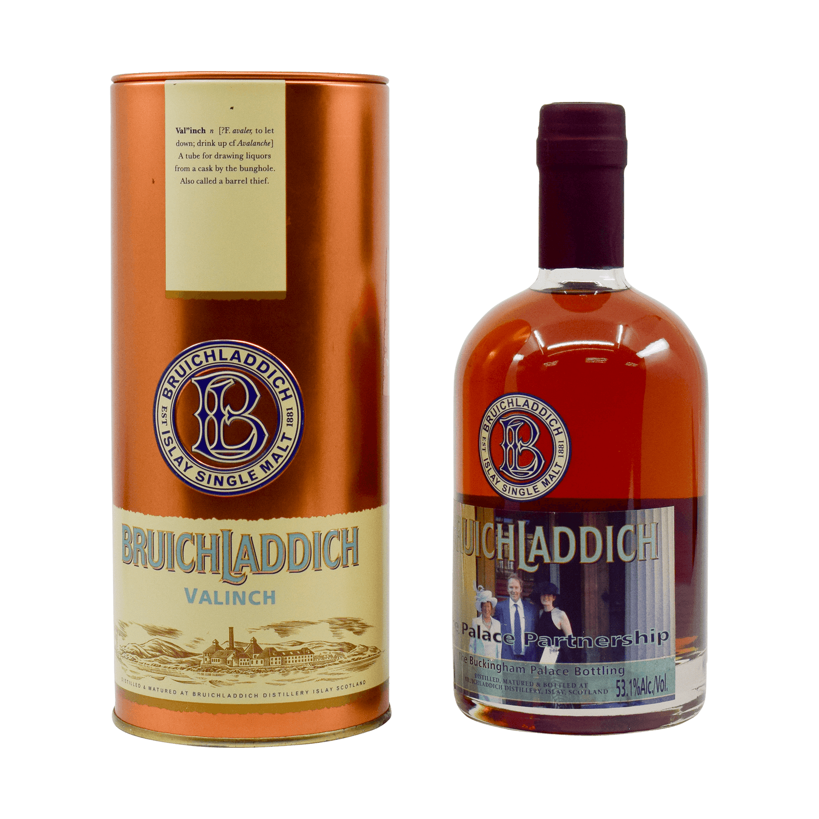 Bruichladdich 1989 'Valinch – Palace Partnership' The Buckingham Palace Bottling 53.10% 50cl
