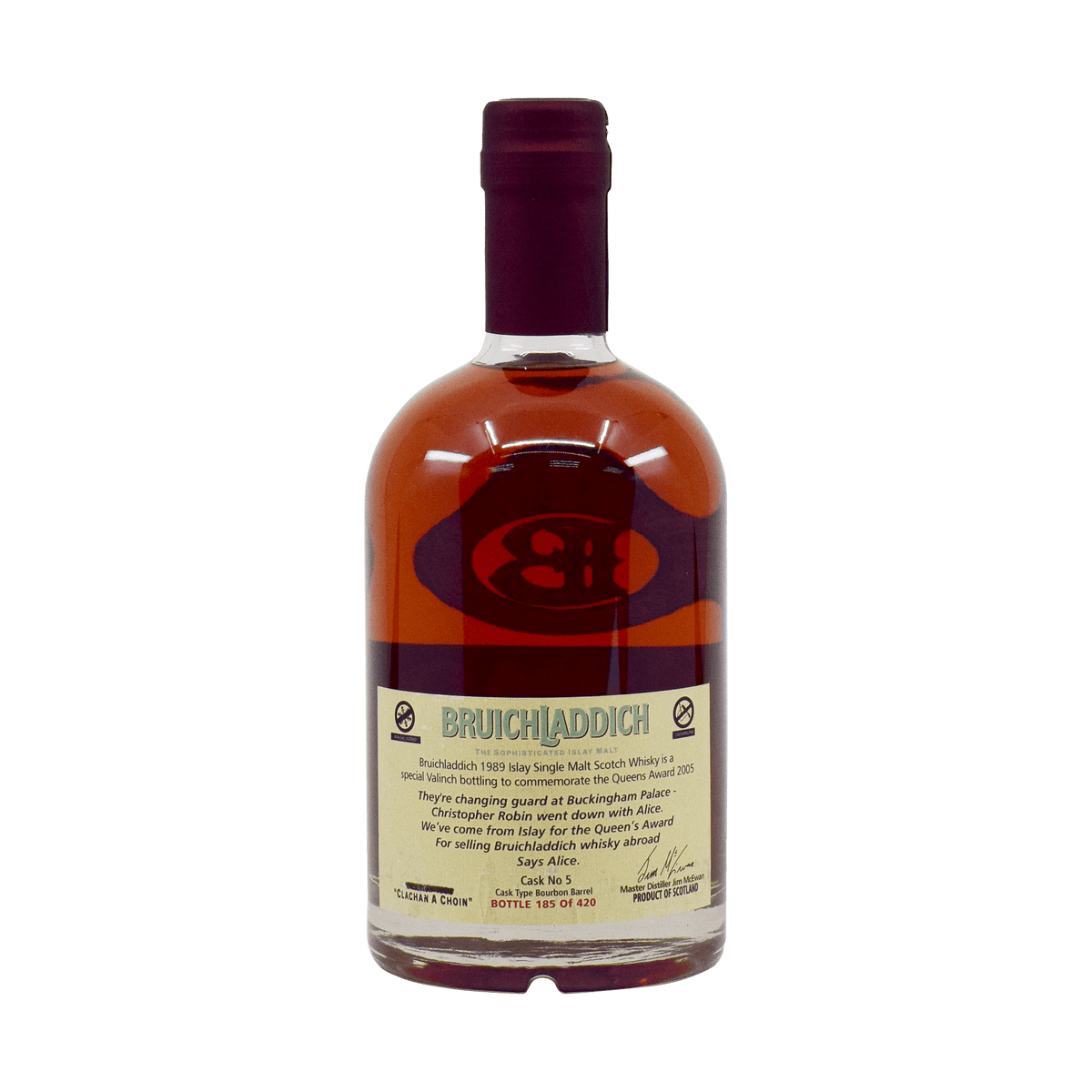 Bruichladdich 1989 'Valinch – Palace Partnership' The Buckingham Palace Bottling 53.10% 50cl