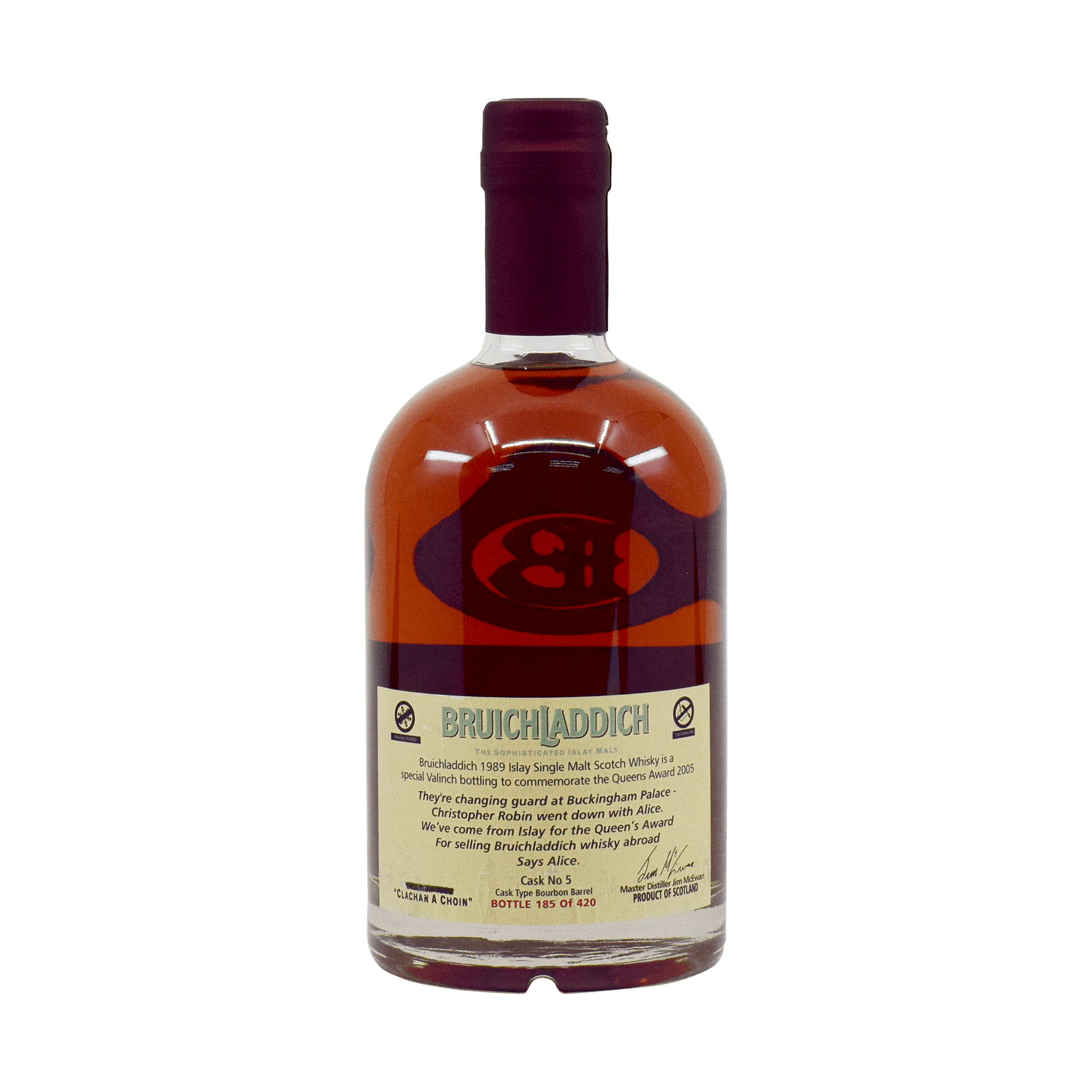 Bruichladdich 1989 'Valinch – Palace Partnership' The Buckingham Palace Bottling 53.10% 50cl