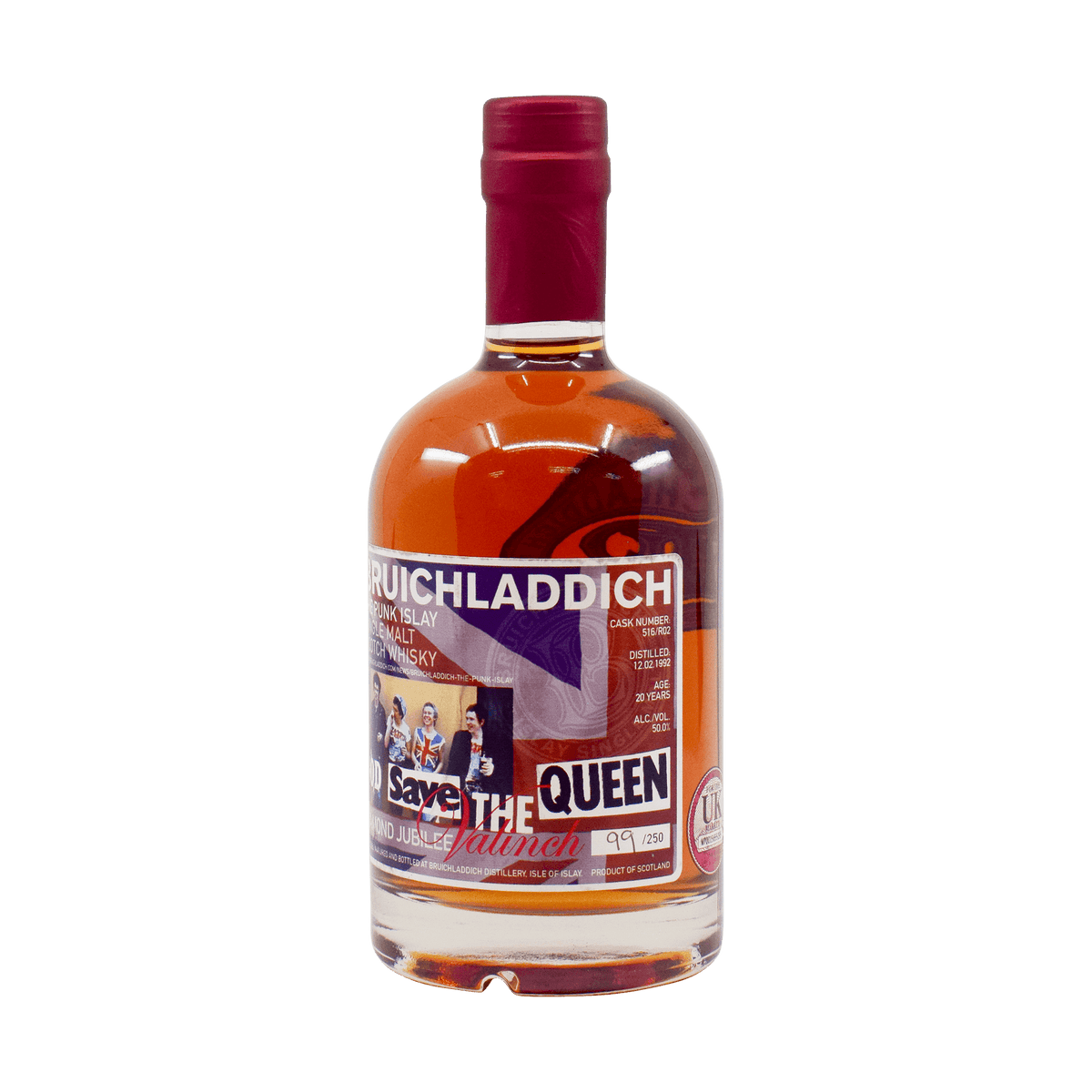 Bruichladdich 1992 20 Year Old &#39;Valinch – Diamond Jubilee&#39; God Save the Queen 50.00% 50cl
