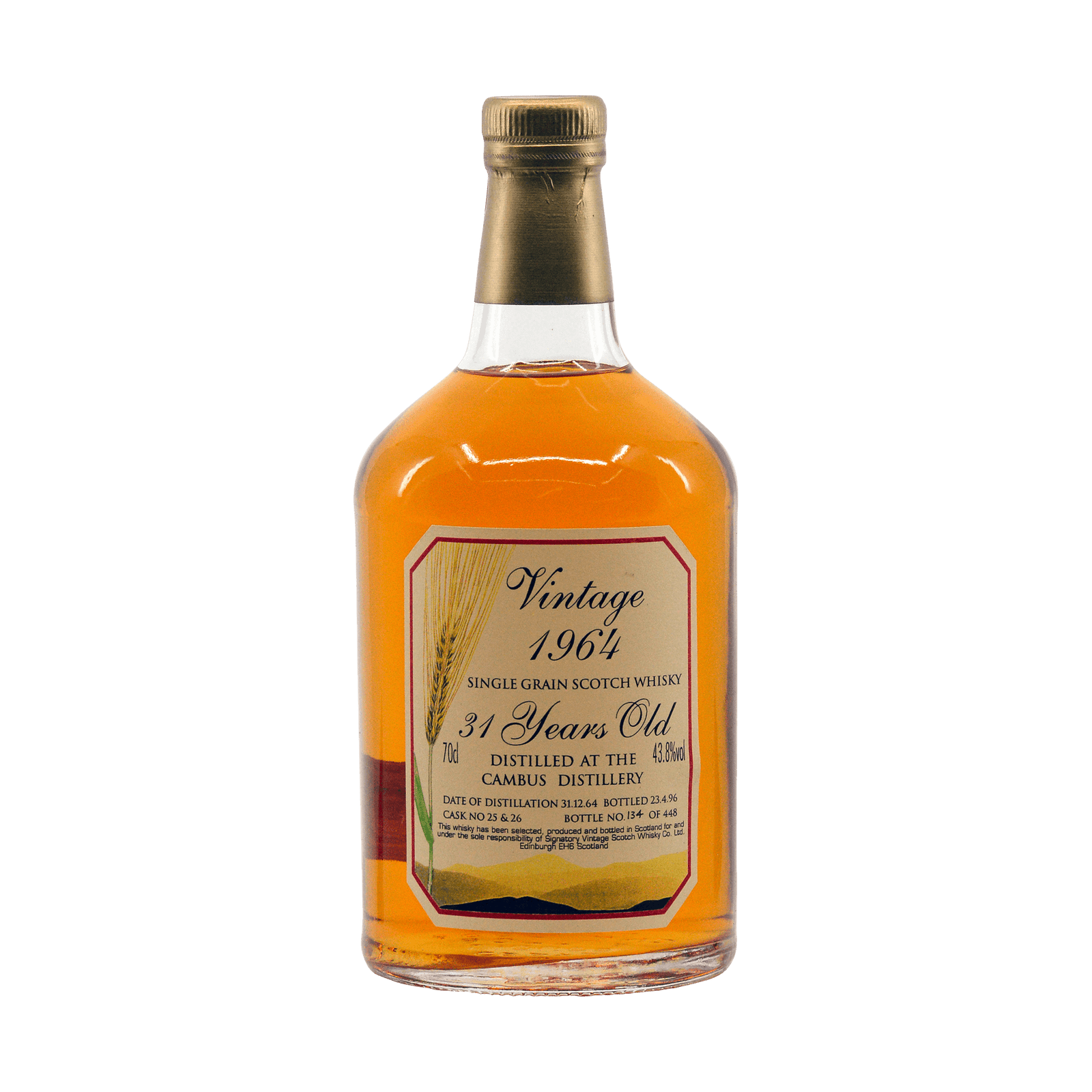 Cambus 1964 31 Year Old Signatory Vintage SW 43.80%