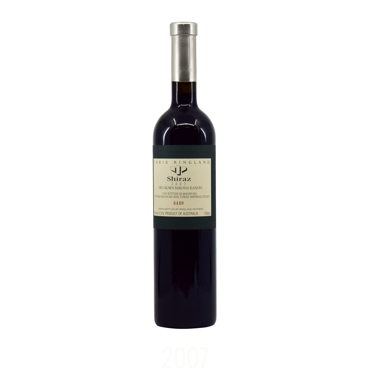 Chris Ringland (Three Rivers) Dry Grown Shiraz 2007 17.20% 75cl