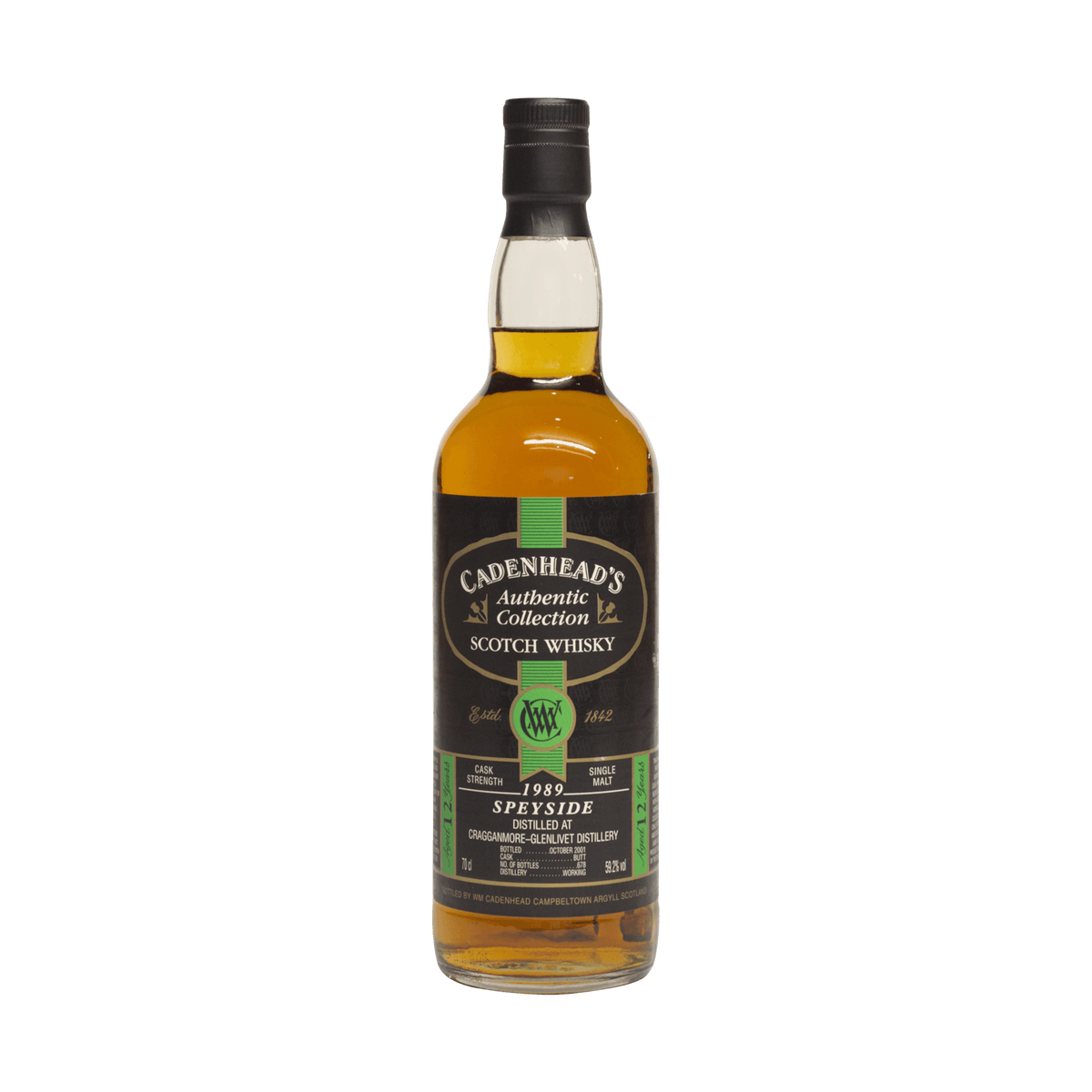 Cragganmore 1989 12 Year Old Cadenheads 59.20%
