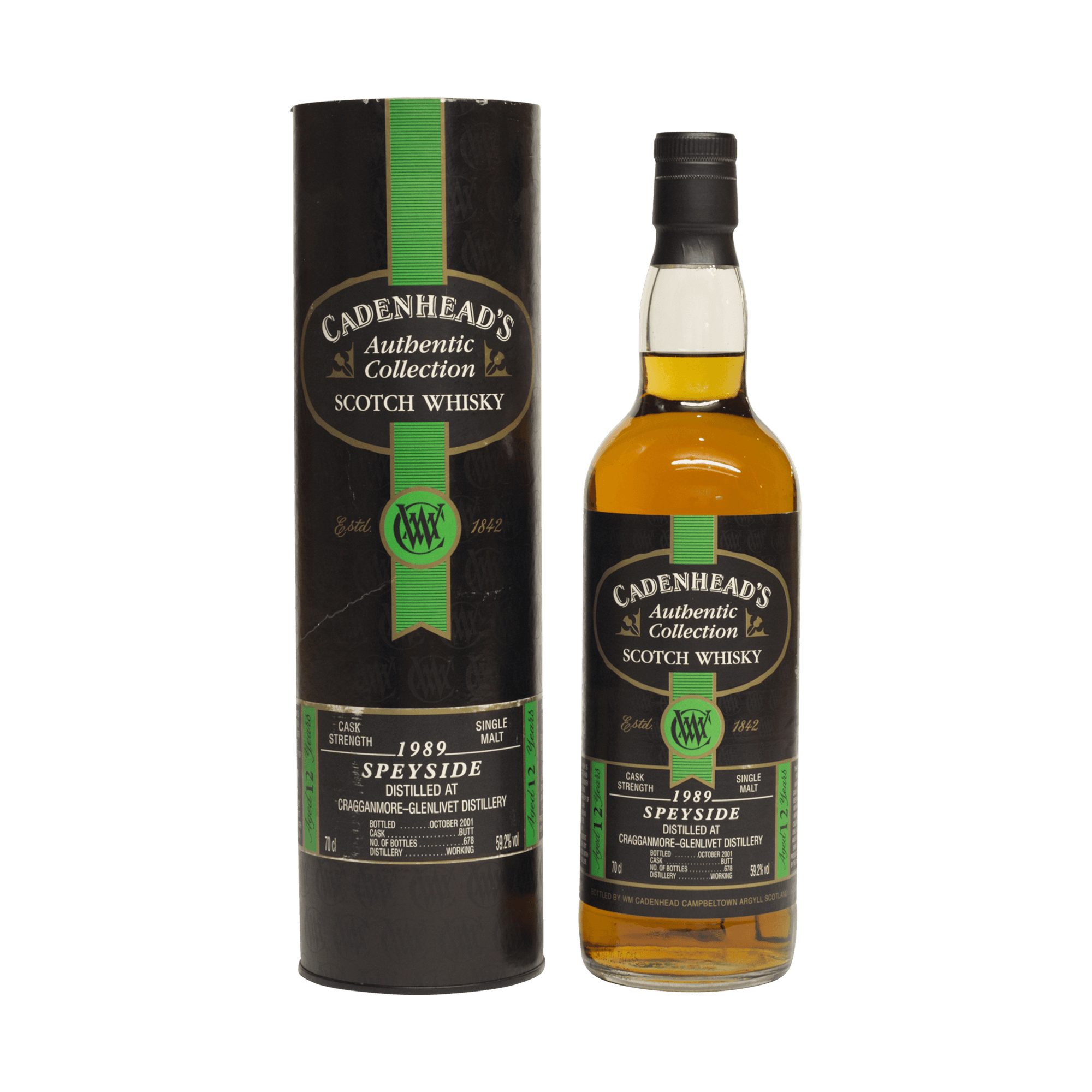 Cragganmore 1989 12 Year Old Cadenheads 59.20%