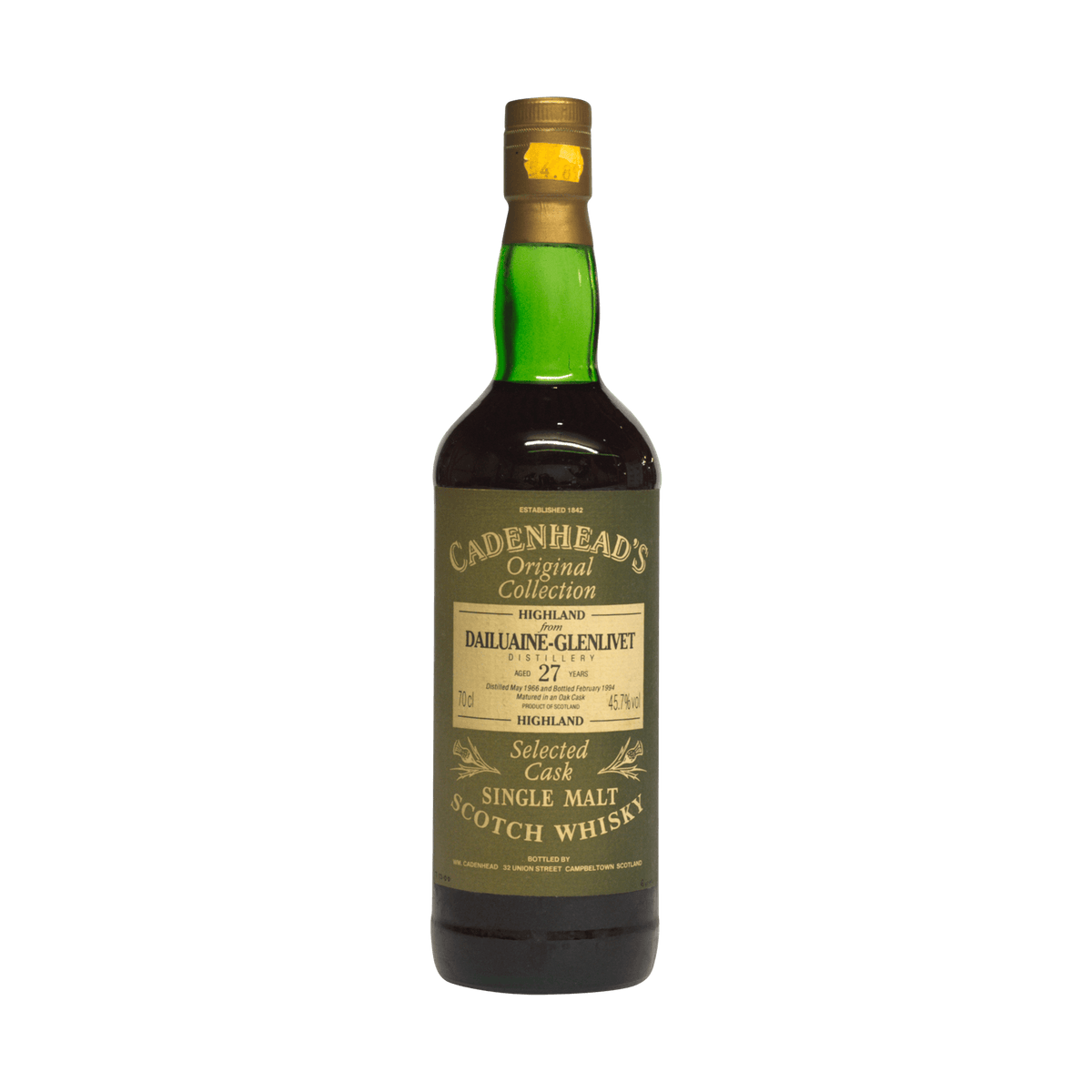 Dailuaine-Glenlivet 1966 27 Year Old Cadenheads 45.70%