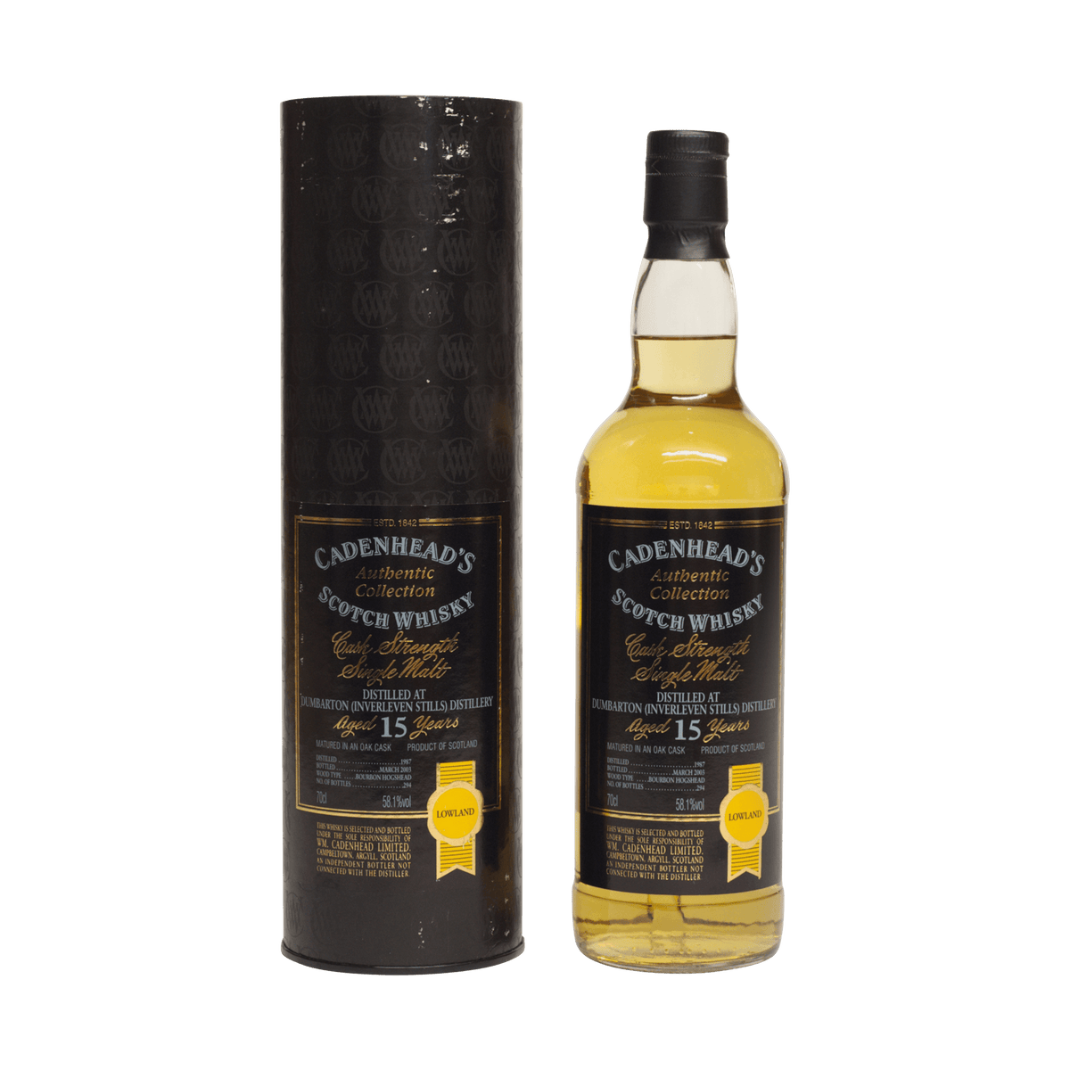 Dumbarton 1987 15 Year Old ‘Authentic Collection’ Cadenheads 58.10%