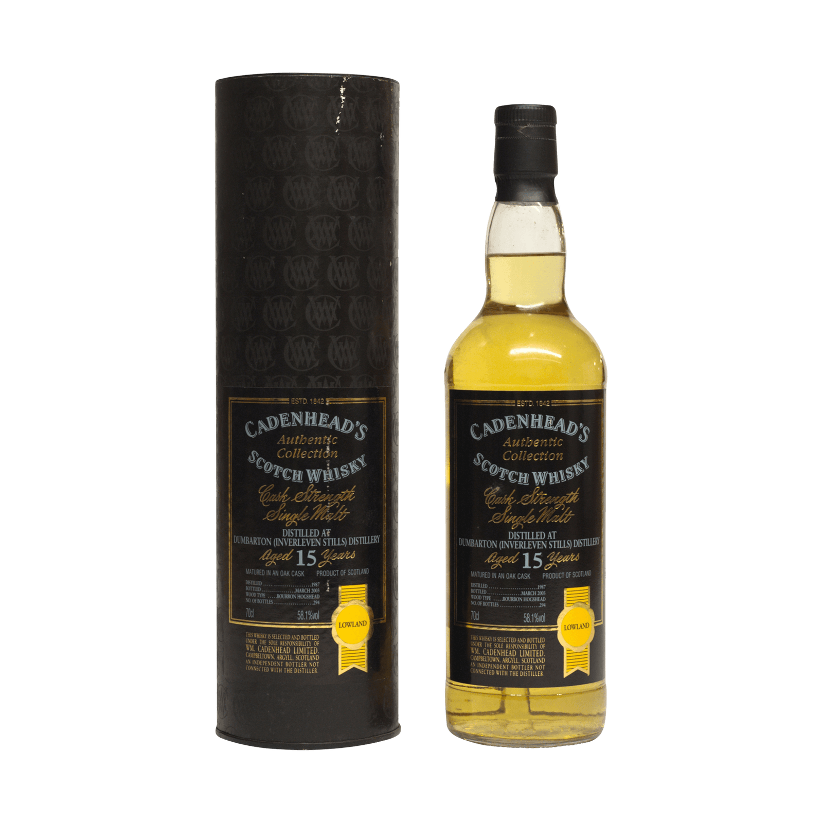 Dumbarton 1987 15 Year Old Cadenheads 58.10%
