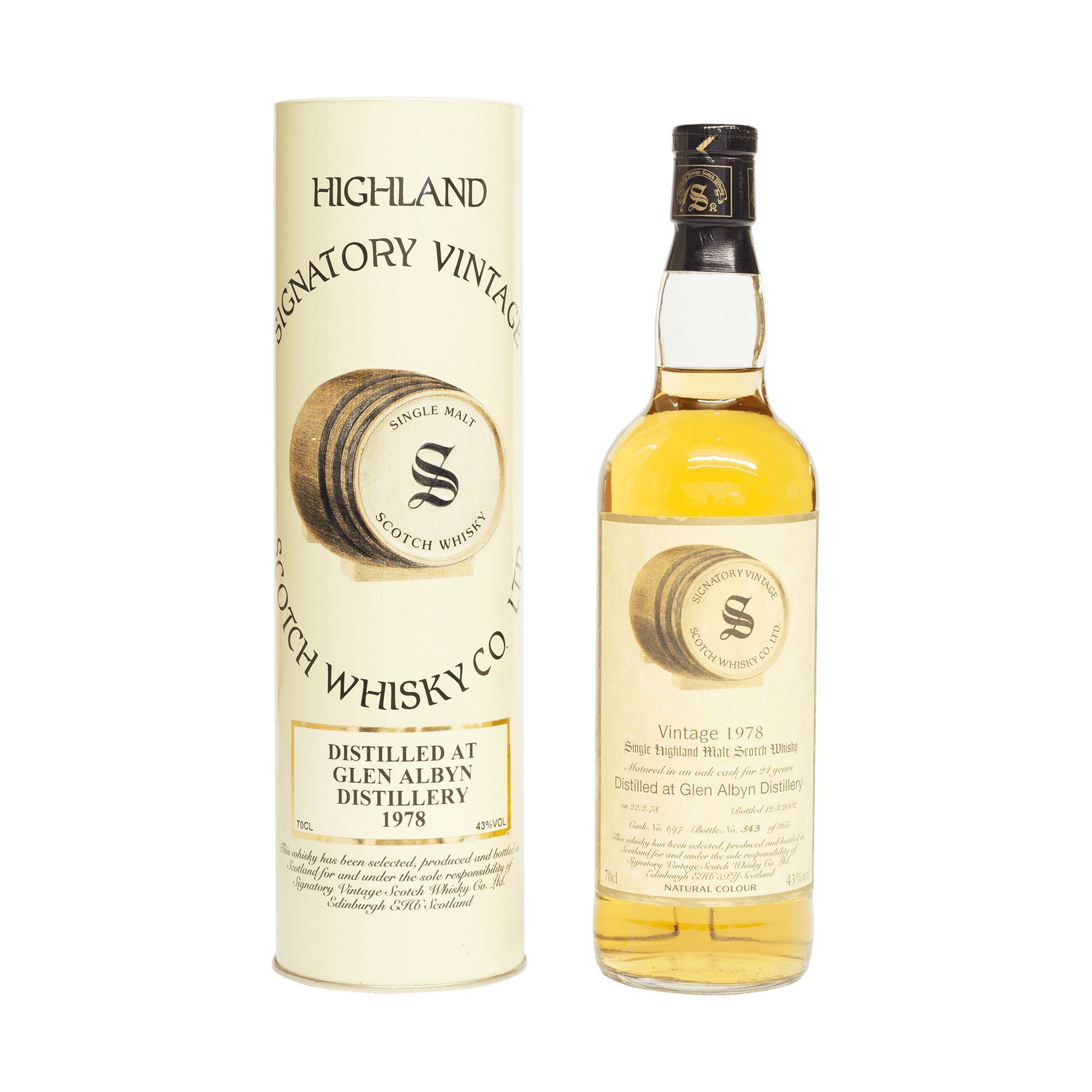 Glen Albyn 1978 24 Year Old Signatory Vintage SW 43.00%