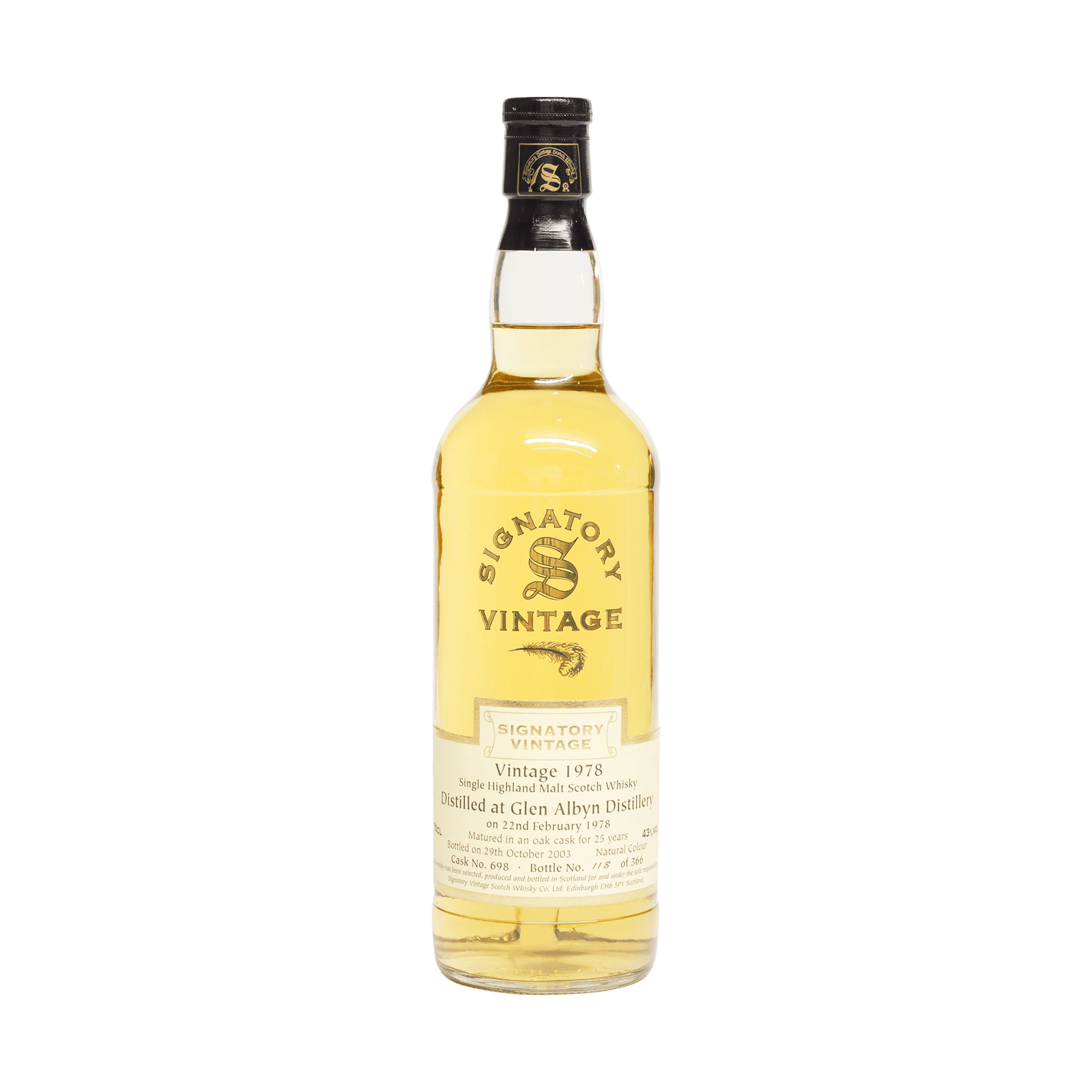 Glen Albyn 1978 25 Year Old Signatory Vintage SW 43.00%