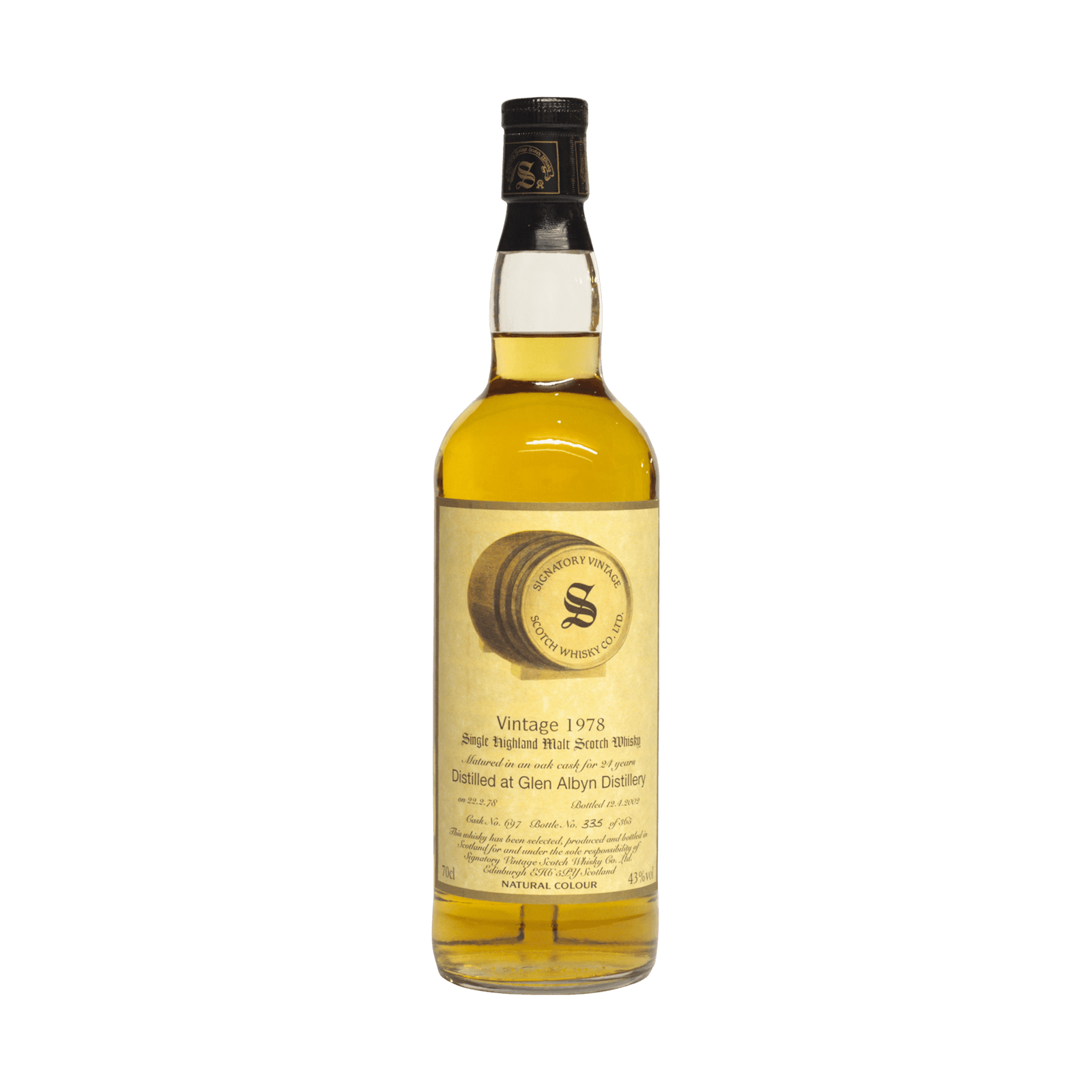 Glen Albyn 1978 24 Year Old Signatory Vintage SW 43.00%